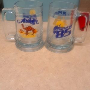 2Vintage Camel Summer of '85Glass Mug Steins